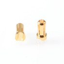 4mm Gold Plug Male 12mm (2pcs)
