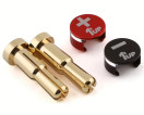 1up Racing Low Profile Bullet Plugs & Grips 4,0/5,0mm - Black/Red