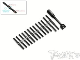 T-Work´s 64 Titanium Turnbuckle Set for Mugen MTC-3 - Black (13)