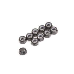 M3 Alloy Nyloc Nuts-Low Profile-Black pk10