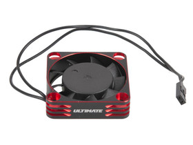Ultimate Aluminium SuperHighRev. motor fan - 40x40x10mm (5-8.5V) Black Red