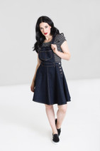 14879 HELL BUNNY DAKOTA denim lappumekko, navy