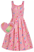 34140 DOLLY & DOTTY AMANDA PINK POPSICLE dress