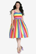 40059 HELL BUNNY OVER THE RAINBOW DRESS