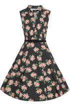 65405 DOLLY & DOTTY POPPY - ruusut ja polkadot paitamekko