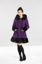 8016 HELL BUNNY SARAH JANE – purple lolita style winter coat