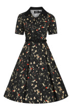 73028 DOLLY & DOTTY PENELOPE  BLACK BIRD & FLORAL paitamekko