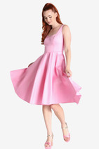 40328 HELL BUNNY HEIDI 50´S DRESS, pink