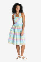 40387 HELL BUNNY SKYE MIDI PINAFORE DRESS