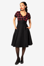 40432 HELL BUNNY JANINE DRESS, black/red