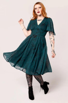40438 HELL BUNNY VENOM – mystinen midimittainen sifonkimekko