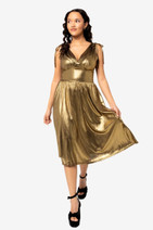40442 HELL BUNNY GIGI MIDI DRESS,gld