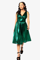 40442 HELL BUNNY GIGI MIDI DRESS, grn