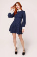 40450 HELL BUNNY COSTELLO MINIDRESS, navy/white