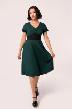 40478 HELL BUNNY JESSICA – midi 50’s dress, emerald green
