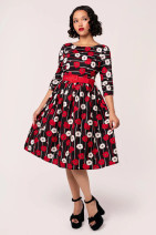 40494 HELL BUNNY POPPY – 50s dress, poppy pattern and stripes
