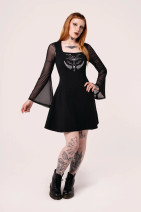 40501 HELL BUNNY RUSSULA –mini dress with mushroom and moon embroidery