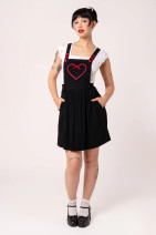 40524 HELL BUNNY LUCIE PADDLE DRESS - heart detail