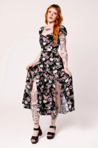 40536 HELL BUNNY DORIAN midi viscose dress