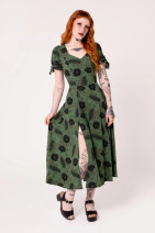 40552 HELL BUNNY GEORGIA dress –mystical green midi