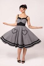 40541 HELL BUNNY MEL gingham, 50s -style gingham dress