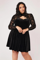 40578 HELL BUNNY ESME MINIMEKKO -musta