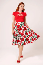 50375 HELL BUNNY DOLCE VITA SKIRT, wht