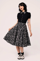 50396 HELL BUNNY MISCHIEF – midi-length bell skirt with Halloween print