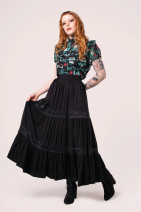 50401 HELL BUNNY NOCTURNAL midi-hame – kerrostettua goottidraamaa