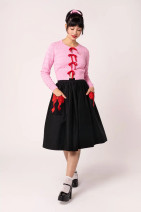 50424 HELL BUNNY LUCIE SKIRT – black skirt with bows