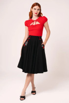 50435 HELL BUNNY IDAHO SKIRT – embroidered western-inspired bell skirt