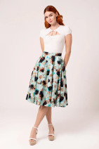 50438 HELL BUNNY PANTHER FULL CIRCLE SKIRT – tropical panther pattern