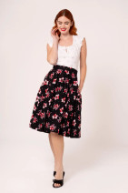 50439 HELL BUNNY CHERILYN 50'S SKIRT – cherries & bell skirt