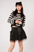 50469 HELL BUNNY QUINZEL C SKIRT– black mini skirt 