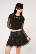 50470 HELL BUNNY QUINZEL C SKIRT, PINSTRIPE
