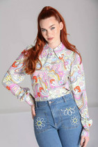 60303 HELL BUNNY HAPPY DAZE BLOUSE