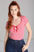 60317 HELL BUNNY KIT TOP, red/white