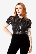 60332 HELL BUNNY OVER THE MOON BLOUSE