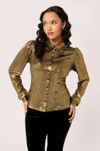 60338 HELL BUNNY GIGI BLOUSE, gold