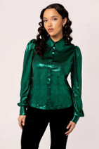 60338 HELL BUNNY GIGI BLOUSE, grn