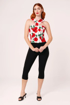 60352 HELL BUNNY DOLCE VITA TOP, wht