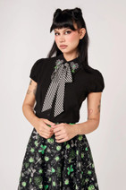 60424 HELL BUNNY MILLIE BLOUSE – playful Halloween style