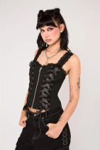 60449 HELL BUNNY QUINZEL C TOP, BLK