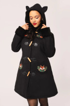 80047 HELL BUNNY BASIL – duffle coat with fox embroidery