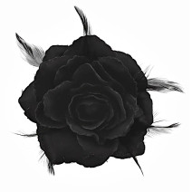 GLITTER HAIR ROSE, black
