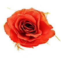GLITTER HAIR ROSE, orange