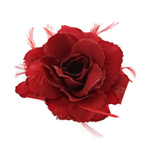 GLITTER HAIR ROSE, red