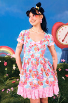 CB4004 Care Bears X Hell Bunny Picnic Bear Mini Dress