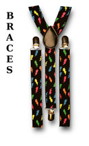 braces, lightning, multicolor