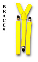 braces, plain yel